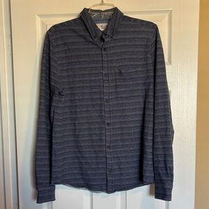Original Penguin men’s blue striped long sleeve button down shirt size medium